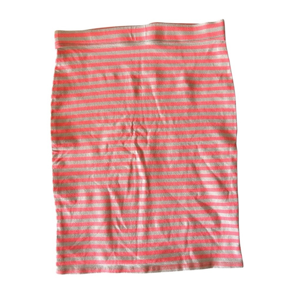 Old Navy Pink and Gray Striped Pencil Skirt